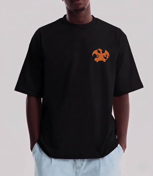 T-shirt Oversize brodé Kage - Dracaufeu